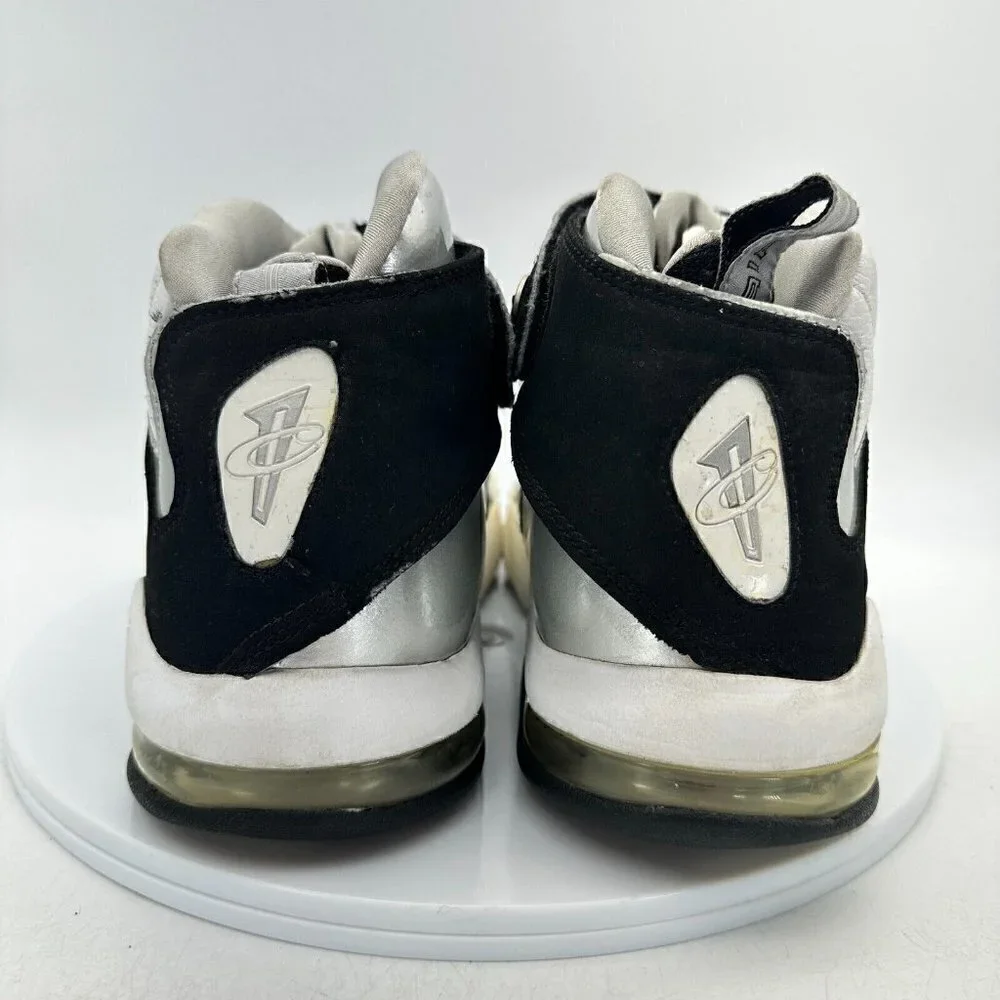 Nike Air Max Penny IV 4 Men Size 10 White Black Metallic Silver Basketball Shoes